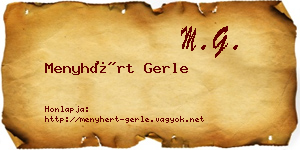 Menyhért Gerle névjegykártya